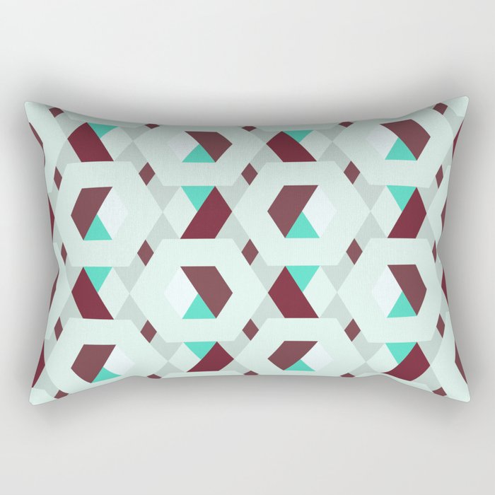 Hexagons Rectangular Pillow
