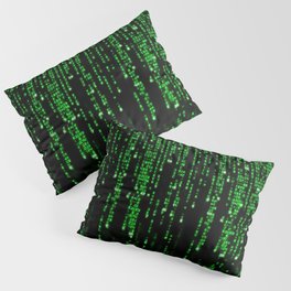 Matrix Binary Code Pillow Sham