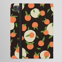 Black tangerine pattern iPad Folio Case