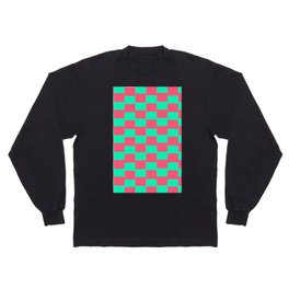 5  Abstract Grid Checkered 220718 Valourine Design  Long Sleeve T-shirt