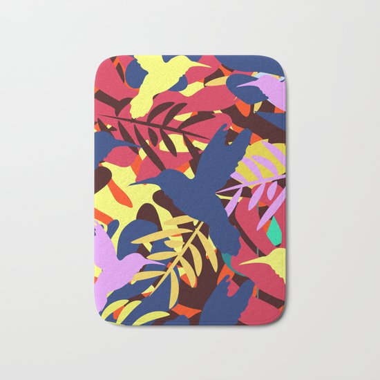 A tropical flight Bath Mat