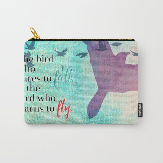 Learn To Fly Quote Carry-All Pouch