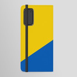 Sapphire and Yellow Solid Shapes Ukraine Flag Colors 3 100 Percent Commission Donated Read Bio Android Wallet Case