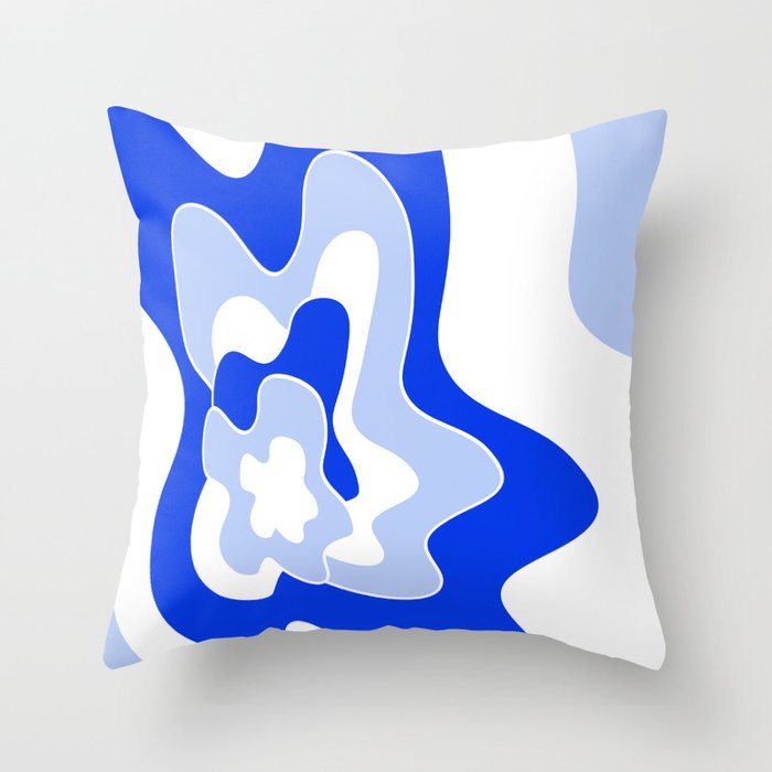 Abstract pattern - blue. Throw Pillow