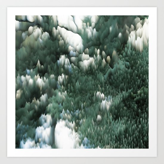 Ice and green Art Print