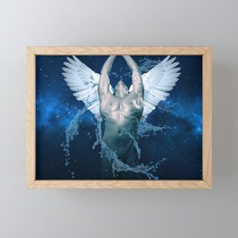 blue angel Framed Mini Art Print