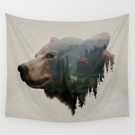 The Pacific Northwest Black Bear Wall Tapestry
