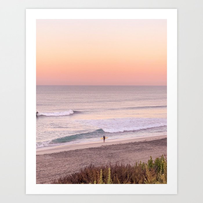 Sunrise Surfer Art Print