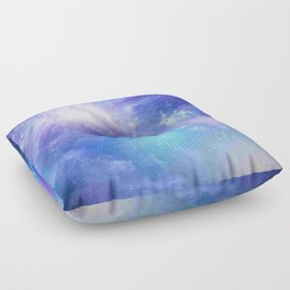 Blue dust space Galaxy Floor Pillow