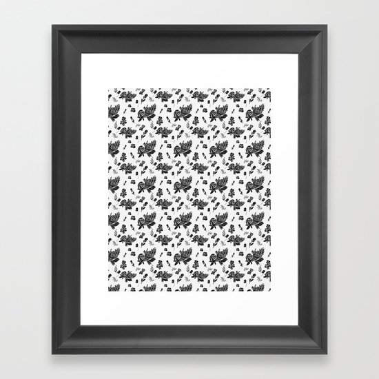VINTAGE FLORAL Framed Art Print