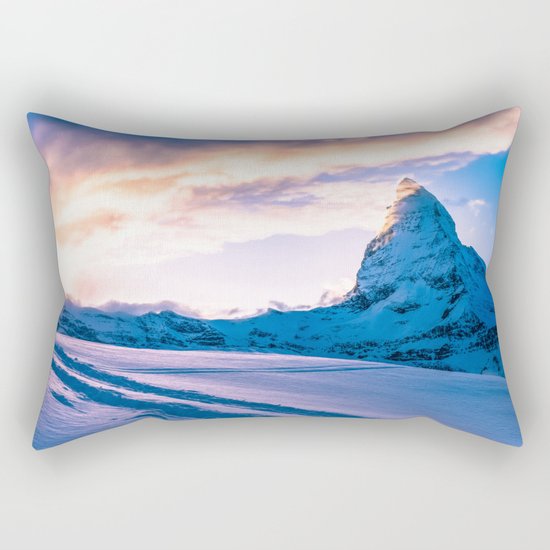 Mountain Peak (Morning Light) Rectangular Pillow