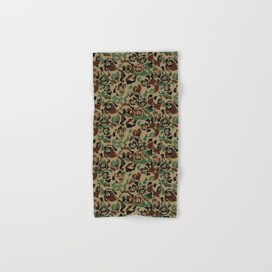 Pug Camouflage Hand & Bath Towel
