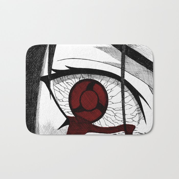 Itachis Mangekyou Sharingan Bath Mat By Demoose21