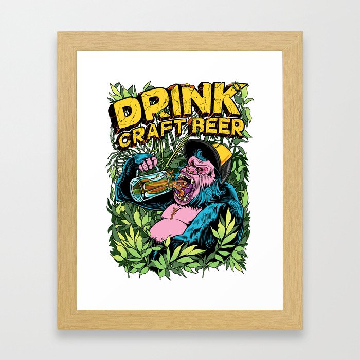 Drink Craft Beer Framed Art Print