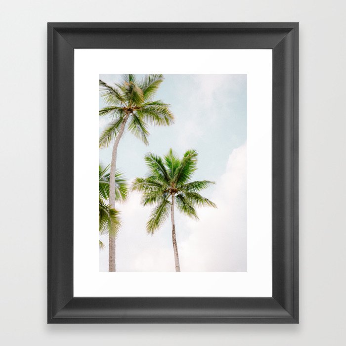 For the love of palm trees | Dominican Republic travel photography print | Summer time Framed Art Print