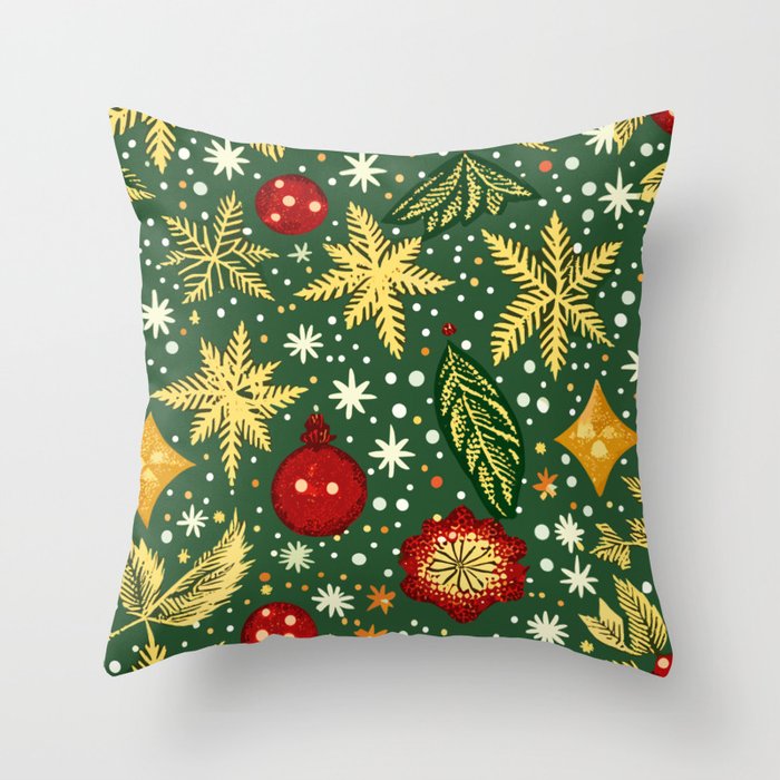 Christmas pattern Throw Pillow