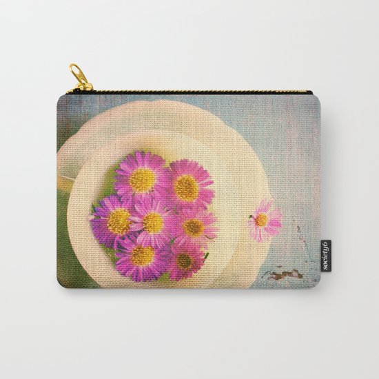 Spring Flowers on Vintage Table Carry-All Pouch