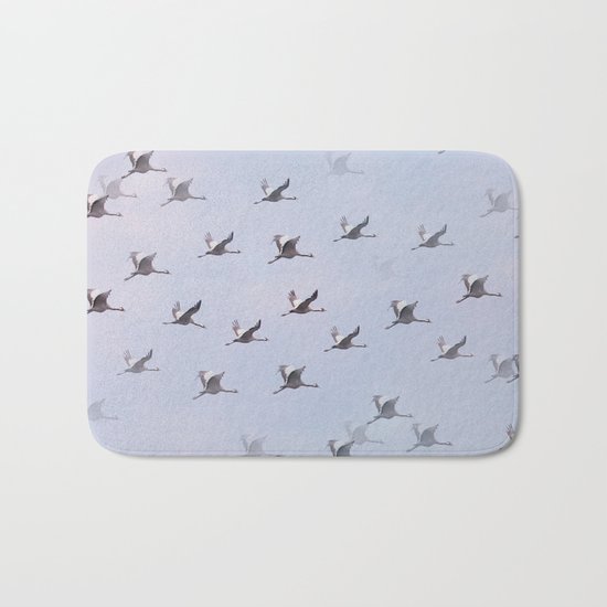 Cranes in Flight II Bath Mat
