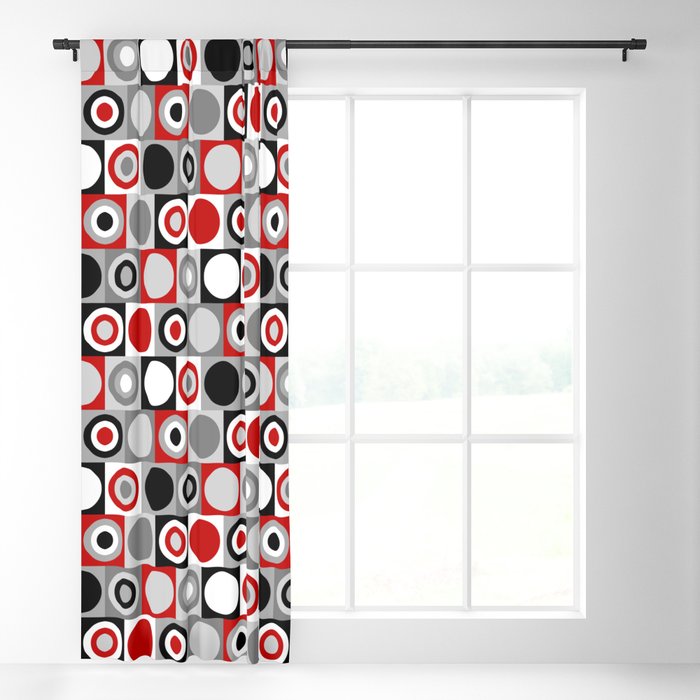 Mid Century Modern Color Blocks in Red, Gray, Black and White Apple Watch  Band by Elsys Art