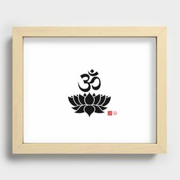 Om Lotus Recessed Framed Print