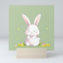 Cute bunny Mini Art Print