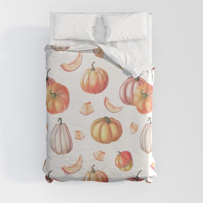 Autumn Pumpkins Pattern Duvet Cover