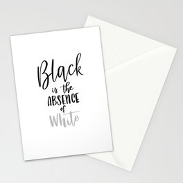 Absence of White Stationery Cards