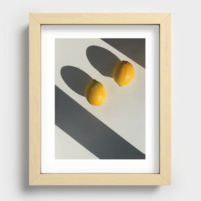 Lemon Shadows 2 Recessed Framed Print