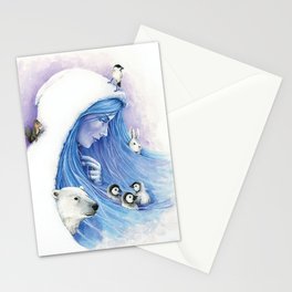 Lady Winter / Dame Hiver Stationery Cards