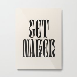 Get Naked Metal Print | Sexy, Funny, Skin, Minimal, Naughty, Naked, Bathroom, Get, Cute, Peach 