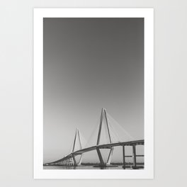 Ravenel Bridge - Black and White Charleston Photography Art Print
