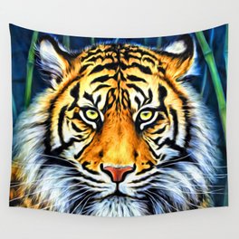 Cool Tiger Portrait Wall Tapestry