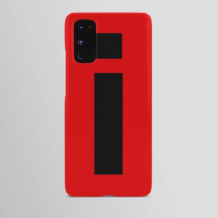 letter I (Black & Red) Android Case