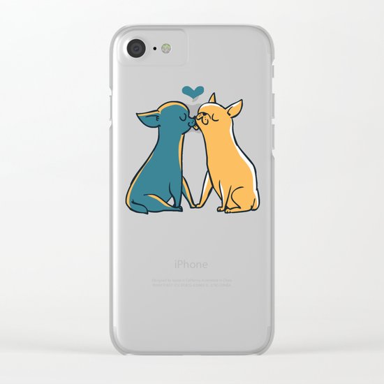 Chihuahua Kisses Clear iPhone Case