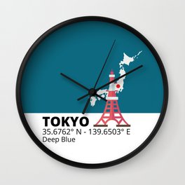 Tokyo Deep Blue Wall Clock