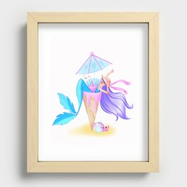 Happiness in a cone! Recessed Framed Print