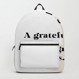 A Grateful Heart Is A Magnet For Miracles | Black Backpack