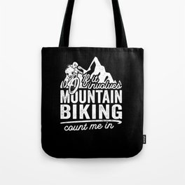 Mountain Biking MTB Downhill Mountain Bike Tote Bag
