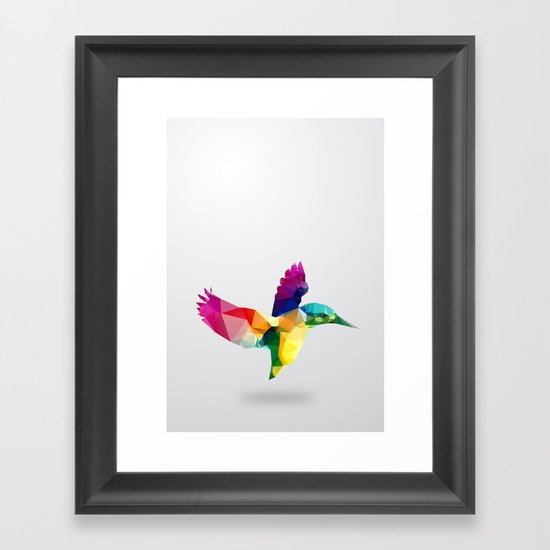 Bird. Glass animal series Framed Art Print