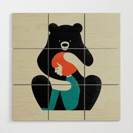 Big Bear Hug Wood Wall Art