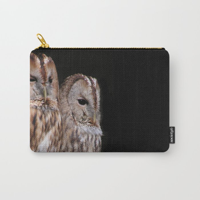 Tawny Owls in Nature Carry-All Pouch