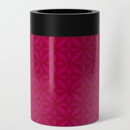 Retro Pattern Dark Raspberry Can Cooler