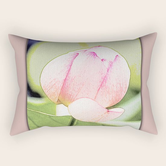 Lotus Rectangular Pillow