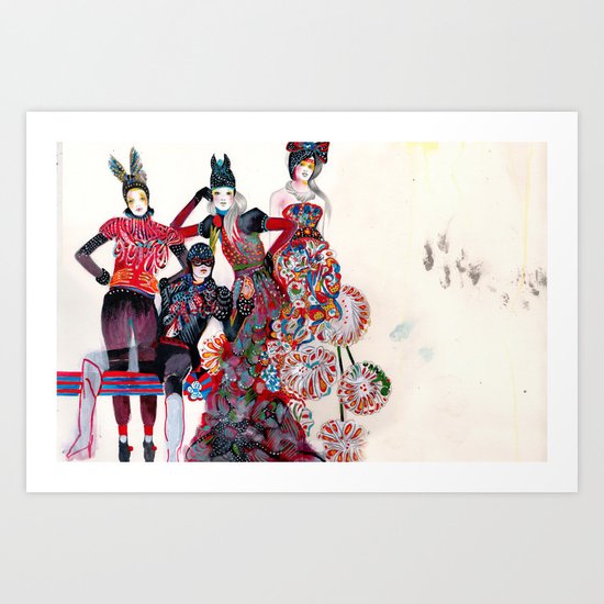 Girls Art Print