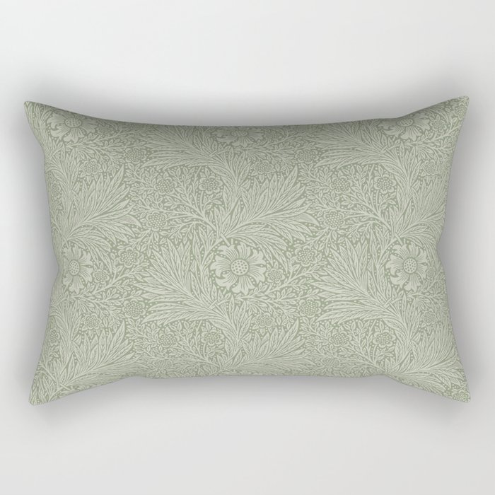 William Morris Marigold Sage Green Rectangular Pillow