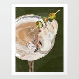 Poolside Martini Art Print