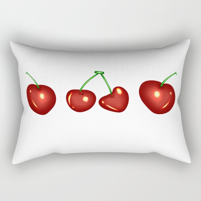 Isadore Kennesi - Cherry Glow In A Row Rectangular Pillow