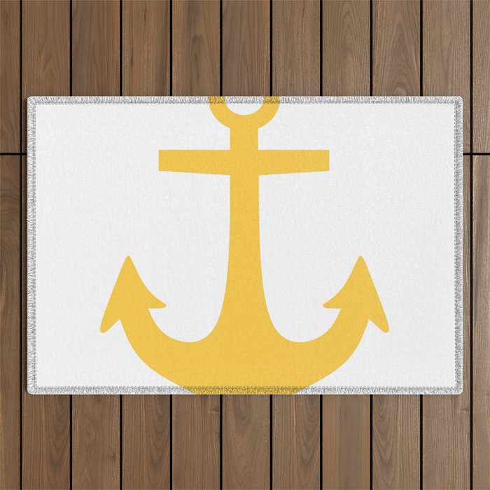 Anchor (Light Orange & White) Outdoor Rug