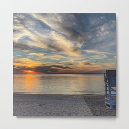 Sunset, Hashamomuck Beach, Southold Metal Print