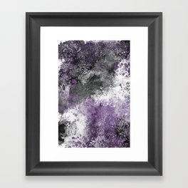Subtle Ace Pride: Abstract Acrylic Pour Framed Art Print